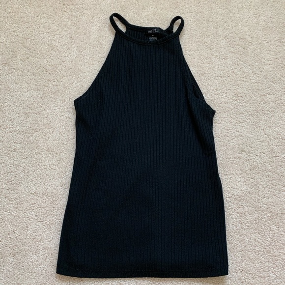 Black Ribbed Tank - Picture 1 of 4